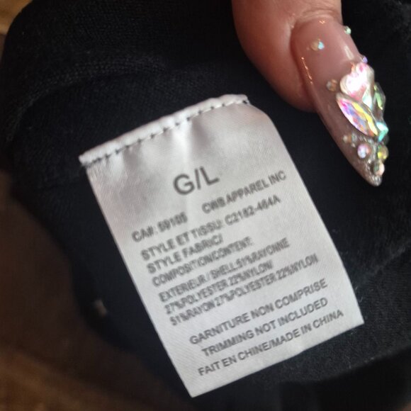 Charlie B Black Cardigan Sweater W/ Multicolor Gem Buttons size L - Picture 4 of 4